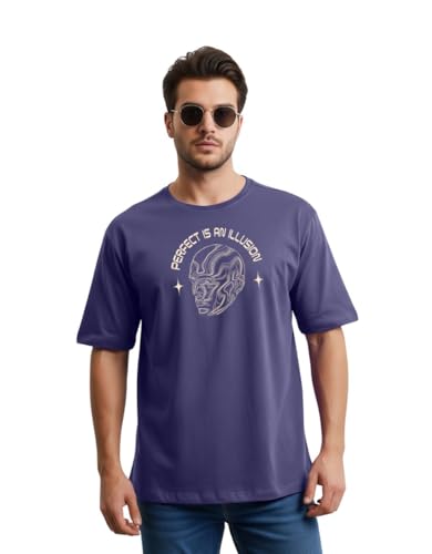 Image of Cotton Blend Oversized Baggy Fit Drop Shoulder Round Neck Graphic Printed Half Sleeve T-Shirt Combo for Men (Pack of 3) (Available Sizes: S to 2XL)