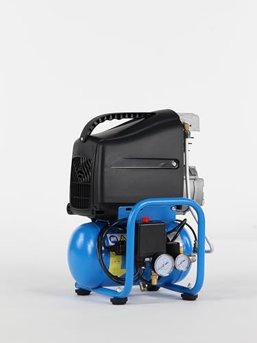 Abac Compressore D'aria Start L20, Compressore Aria 6 Litri, Doppio Manometro, Pressione Massima 8 Bar, Lubrificato Ad Olio, Mobile, Potenza 2 Cv - 7