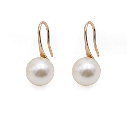 Grandes boucles d'oreilles en forme de perles en or 14 carats avec perles pour Cover