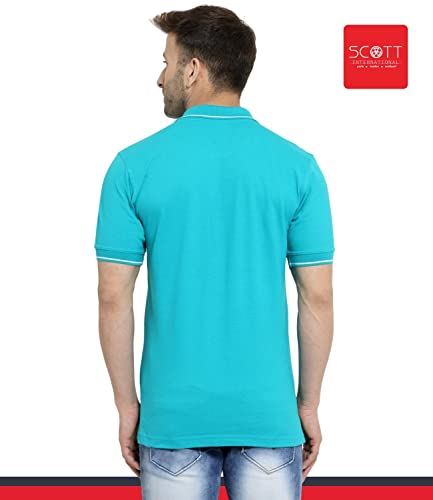 Image of Scott International Men's Cotton Regular Fit Polo T-Shirt