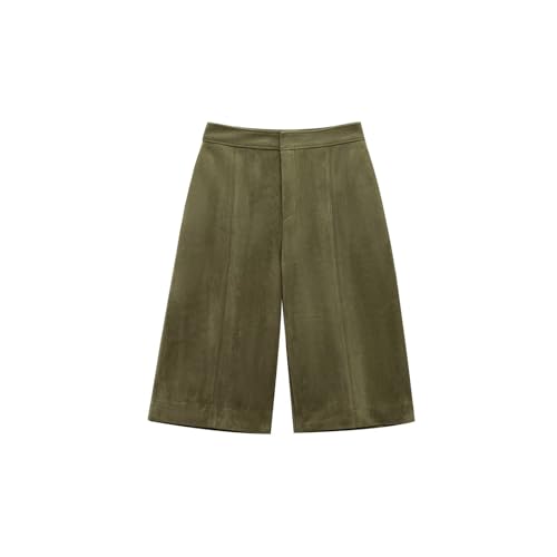 Women's Faux Suede Bomber Jacket, Lapel Long Sleeve Motorcycle Cropped Coat, Casual Oversized with Zipper, Streetwear Coats