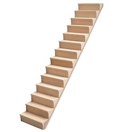 Échelle miniature en bois pour maison de poupée 1:12 - Accessoire déco 1 pièce sans rampe