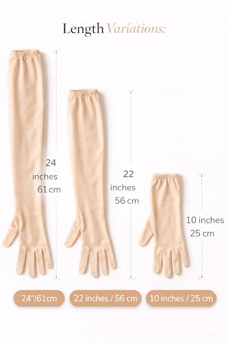 Image of Pack of 3 Full Hand Arm Sleeves Protective Summer Gloves | Sun Burn Protection Hand & Arm Skin Gloves for Girls & Women | Anti Tan Driving Arm Sleeves