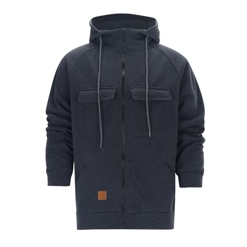 Sweat-shirt homme zippé à capuche veste de travail dynamique confortable