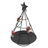 Cabilock Eisen Weihnachtsbaumständer Festlich, Schwarz, mit Tablett