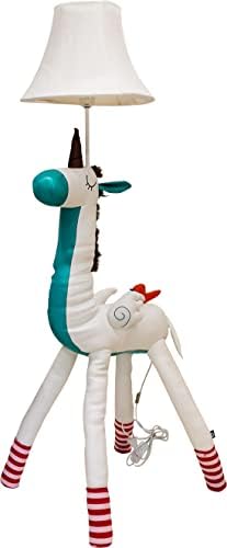 HERBESTBAY Floor Lamp, Easy-Care Artificial Leather Kids Floor Lamp for Bedroom, 51 Inch Tall White Unicorn Hand-Stitched Design Standing Lamp, Package Come with an E26 LED Bulb (White Unicorn)