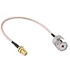 TengKo Handheld antenne adapter kabel SMA-aansluiting op UHF SO-239 aansluitingen 6” voor Wouxun Baofeng Quasheng Linton verbindt UHF-basis en mobiele antennes