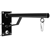 Construcción resistente: hecho de acero de alta calidad, este soporte de pared proporciona una resistencia y durabilidad excepcionales. Puede soportar de forma segura el saco de boxeo pesado, asegurando una experiencia de entrenamiento estable.