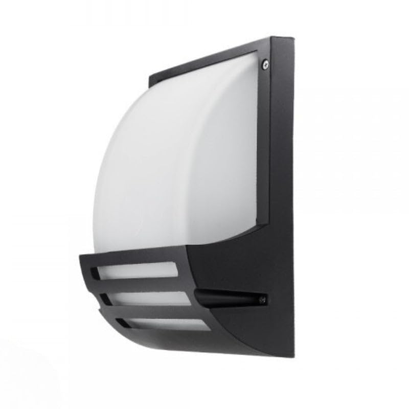 SILAMP Applique Murale Noire LED IP44 pour ampoule E27