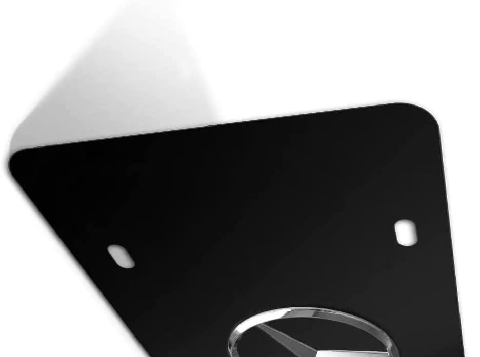 Stainless Steel License Plate Tag for Car (Black for MercedesBenz)