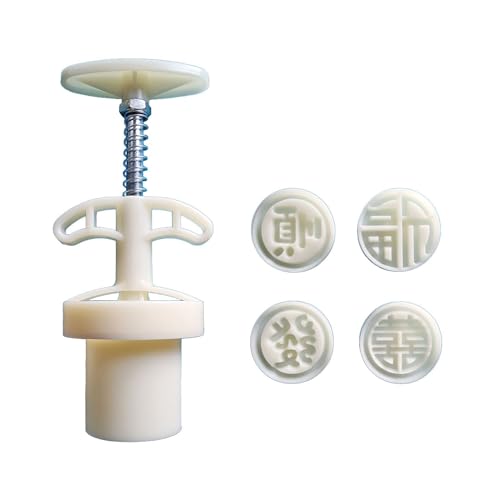 Stampi rotondi con personaggi MidAutumn Festival Maker Stampi per biscotti a pressione a mano Strumento per biscotti e taglierina per dolci per matrimoni