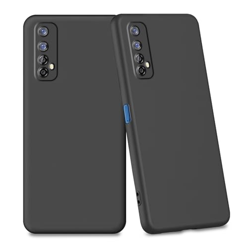 Image of JOTECH Back Case Cover for Realme 7 | Full Camera Protection | Soft TPU Flexible Shockproof Mobile Back Cover -Black