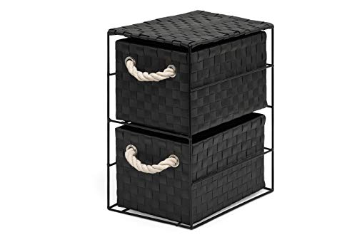 Rangement de bureau compact 2 tiroirs noir pour organiser vos petits espaces - 5