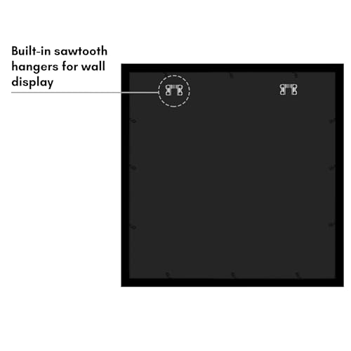 Americanflat 36x36 Picture Frame with Polished Plexiglass - Epic Collection - Square Picture Frame with Engineered Wood - Wide Photo Frames for Wall display - Black