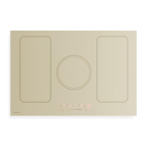 Klarstein Victoria Placa Inducción 77cm - 5 Zonas Flexibles, 11500W Booster, Control Táctil Deslizante, Temporizador & Bloqueo Infantil, Diseño Retro, Cocina Inducción