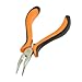 Aexit Orange Black Pliers Plastic Coated Handle Bent Nose Snap-Ring Pliers Plier Cutter