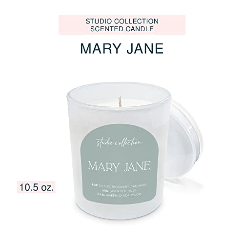 Scented Candle - Coconut-Soy Wax - 10.5-Ounce Candle Gifts For Women - Up To 65-Hours Burn Time - Mary Jane By Studio Oh! #TOP2