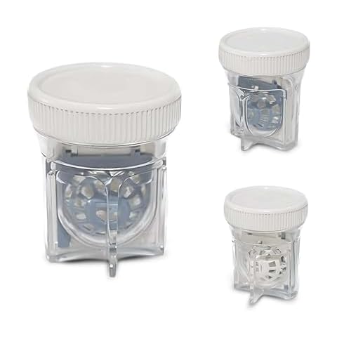 SPORTS WORLD VISION Sclera Contact Lens Case (3 Pieces) Easy to Carry Vented Protective Case, Barrel Shaped Contact Lens Cleaning Container for Everyday Use Cover