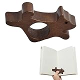 Material de madera de alta calidad: Nuestro sujetapáginas está hecho a mano con madera de nogal natural y duradera. Cada pieza se distingue por una superficie pulida y un veteado de madera único: ecológico y agradable al tacto para un placer duradero.