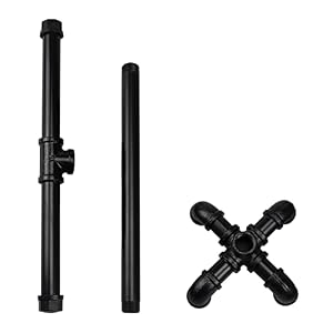 Rustic Pipe Hand Towel Holder Free Standing Towel Rack Industrial T Shape Towel Storage for Bathroom ROXLLGJC