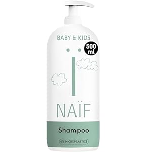 Naïf - Pflegeshampoo - für Baby und Kinder - Kindershampoo - Babyshampoo - Mit Inhaltsstoffen auf natürlicher Basis - Vegan - Ohne SLES - Ohne Mikroplastik, Silikone und Parabene - 500ml