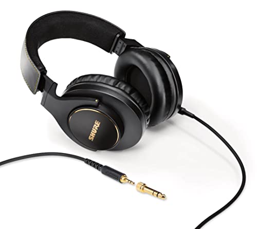 Image of Shure SRH840A Professional Studio Headphones, Black, Wired, Over Ear, Noise Control, 1 Count