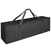 COOLBEBE 52″ Sports Duffle Bag – 160L Extra Large Travel Duffel Luggage Bag | Upgrade 2-way Lockable Zippers, Sturdy & Water Resistant Long Duffle Bag for Camping Moving (Black 52inch)