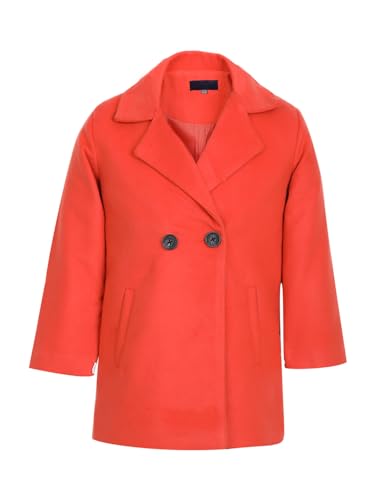Image of CHKOKKO Girl's Wool Blend Stylish Standard Length Winter Wear Button Coat For Kids