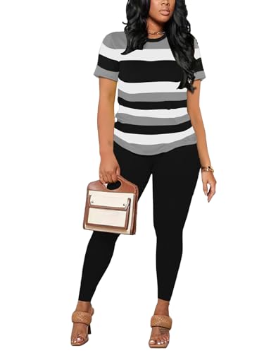 HBQ Women 2 Piece Outfits Summer Sweatsuits Slim Fit Track Suits Biker Short Workout Jogger Sets2