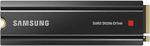 Samsung 980 PRO SSD with Heatsink 2TB PCIe Gen 4 NVMe M.2 Internal Solid State Hard Drive, Heat Control, Max Speed, PS5 Compatible, MZ-V8P1T0CW