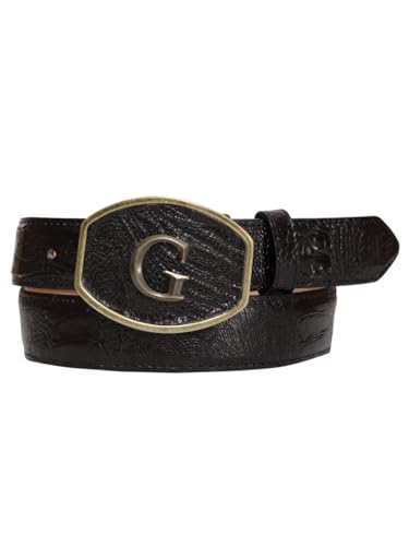 El General Exotic Ostrich Leg Western Belt - Black