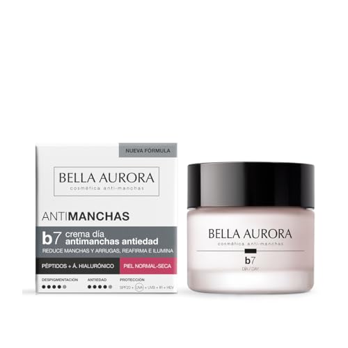 Bella Aurora B7 Crema Antimanchas y Antiedad SPF 20 | Corrige Manchas y Arrugas | Hidrata y Mejora la Firmeza | Piel Normal a Seca | Tratamiento Diario Facial | 50 ml