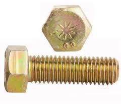 1/2"-13x3/4 Hex Cap Screws, Grade 9, Made in USA, Zinc Yellow (inch) (Quantity: 50)