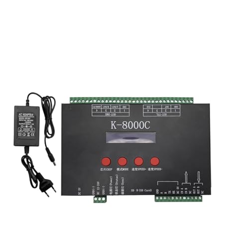 Contrôleur bande lumineuse polychrome programmable K-8000C carte SD 8 ports