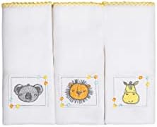 Papi Textil Fralda Bordados Karinho 70Cm X70Cm Contem 03 Un