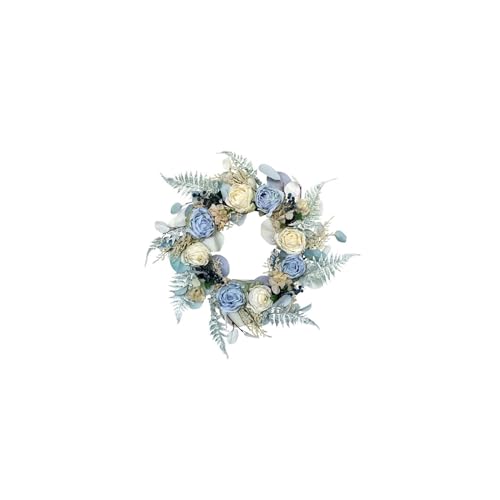 Couronne de Fleurs de Noël pour Porte Extérieure (Lot de 2) - Décoration Maison