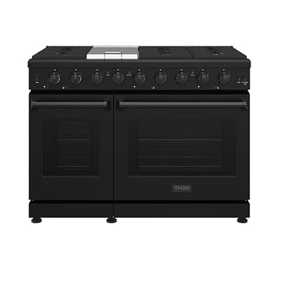 48 Inch Professional Liquid Propane Range in Black