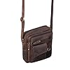 STILORD 'Ryan' Sac Croisé pour Hommes Cuir Véritable | Sacoche Bandoulière Vintage | Petit Sac pour iPad 9,7 Pouces | Sacs à Bandoulière, Couleur:Zamora - Marron #4