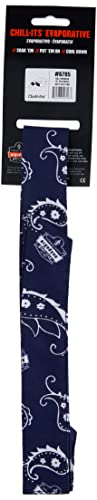 Image of Ergodyne Cooling Bandana, Navy Western, Evaporative Polymer Crystals for Cooling Relief, Quick and Secure Fit, Chill Its 6705 (Pack of 2)