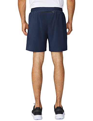 Image of baleaf Men's 5 inch Running Athletic Shorts for Workout Gym Tennis Sports Lightweight Quick Dry with Zipper Pocket