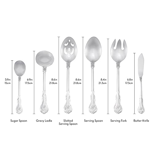 Riverridge 46-Pc. Monogrammed Flatware, Service For 8, Bouquet Pattern - H #TOP5