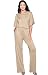 KOH KOH Womens Short Sleeve Long Pants Suit Jumpsuit Playsuit One Piece Romper