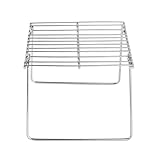 Cabilock Kleiner Faltbarer Grill aus Edelstahl 304 Kompakter und Tragbarer Grillrost für Camping und Angeln Einfacher Aufbau und Platzsparend