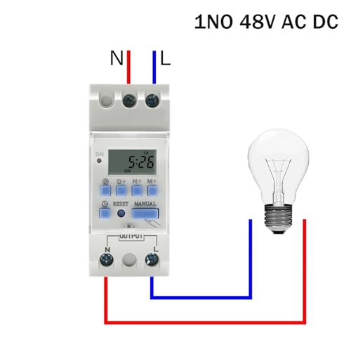 Relais temporisé THC15A interrupteur programmable pour rail Din 48V