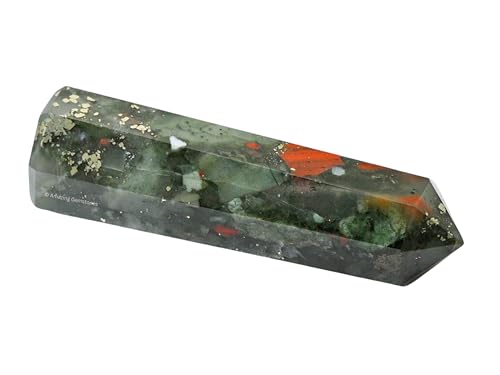 Image of Amazing Gemstone African Bloodstone Crystal Towers ~ Natural Healing Crystal Point Obelisk for Reiki Healing and Crystal Grid (2 inch to 3 inch Inch)