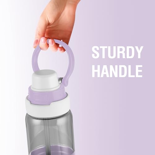 Image of MILTON Navi 800 2-in-1 Lid Sip or Gulp Water Bottle 800 ml | Sturdy Handle I BPA Free| Food-Grade | One-Touch Open | Leak-Proof | Ideal for Office, School, College, Gym, Violet