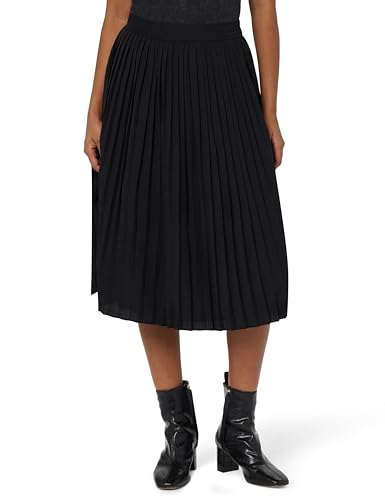 Image of Styli Women Polyester Accordion Pleated A-Line Midi Skirt | Stylish Casual Skirt for Women | Comfortable Office & Everyday Wear | Perfect for Travel, Party & Outfits