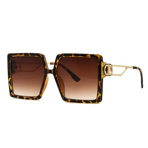 Lunettes de soleil carrées surdimensionnées UV400 pour look rétro chic chic et protection totale
