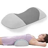 Zinueen Novaspine Pro - Cuscino ortopedico lombare con memory foam, supporto lombare per sedia da ufficio, auto, letto e divano, copertura traspirante (55 x 26 x 11 cm) (grigio)