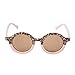 Fuguibadn Round Sunglasses for Kids UV Protection Outdoor Beach Glass Vintage Toddler Boys Girls Fashion Sunglasses (A-Light Pink Leopard Print, One Size)
